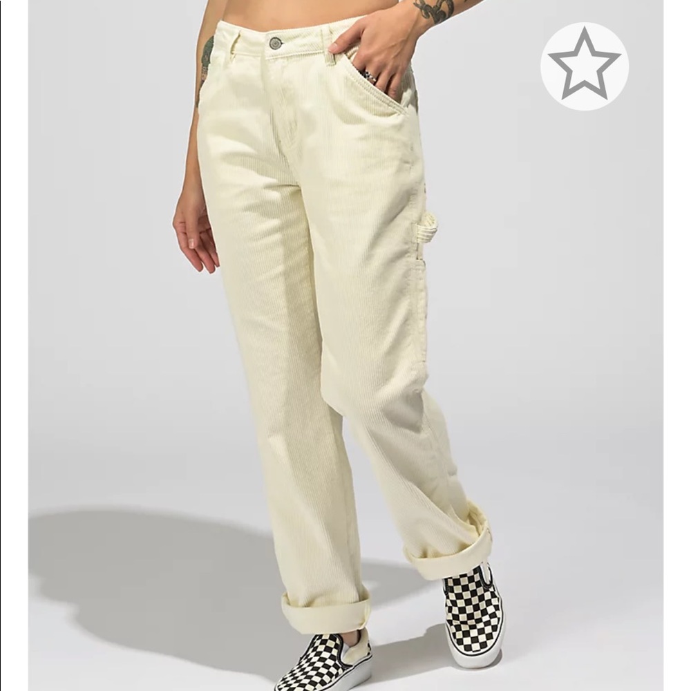 Dickies cream corduroy carpenter pants